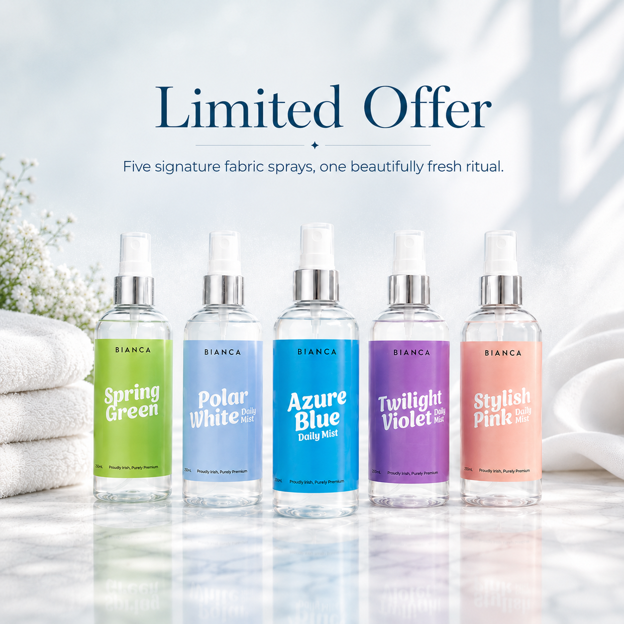 All 5 Fabric Sprays Pack — Limited Offer!