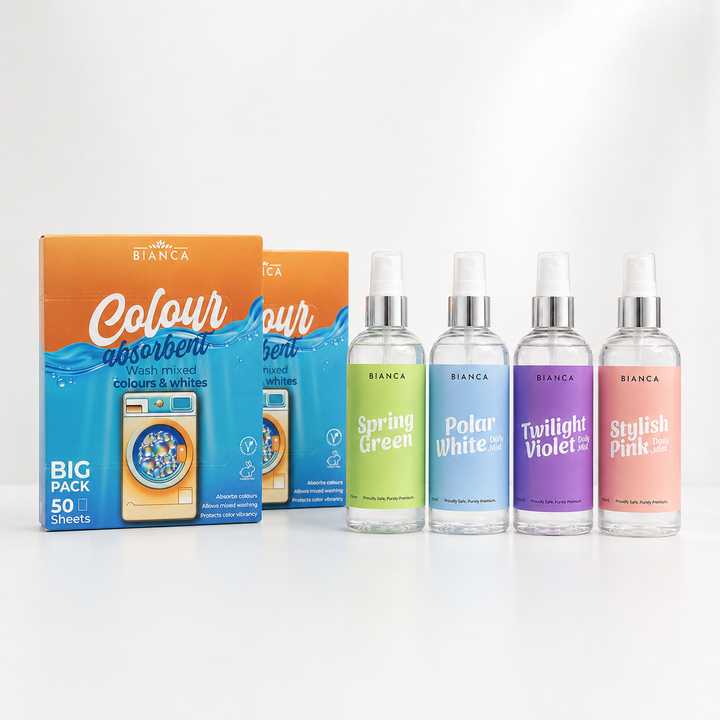 4 Fabric Sprays + 2 Colour Catcher Boxes — Limited Offer!